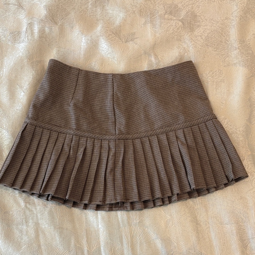 BP Brown Pleated Mini Skirt